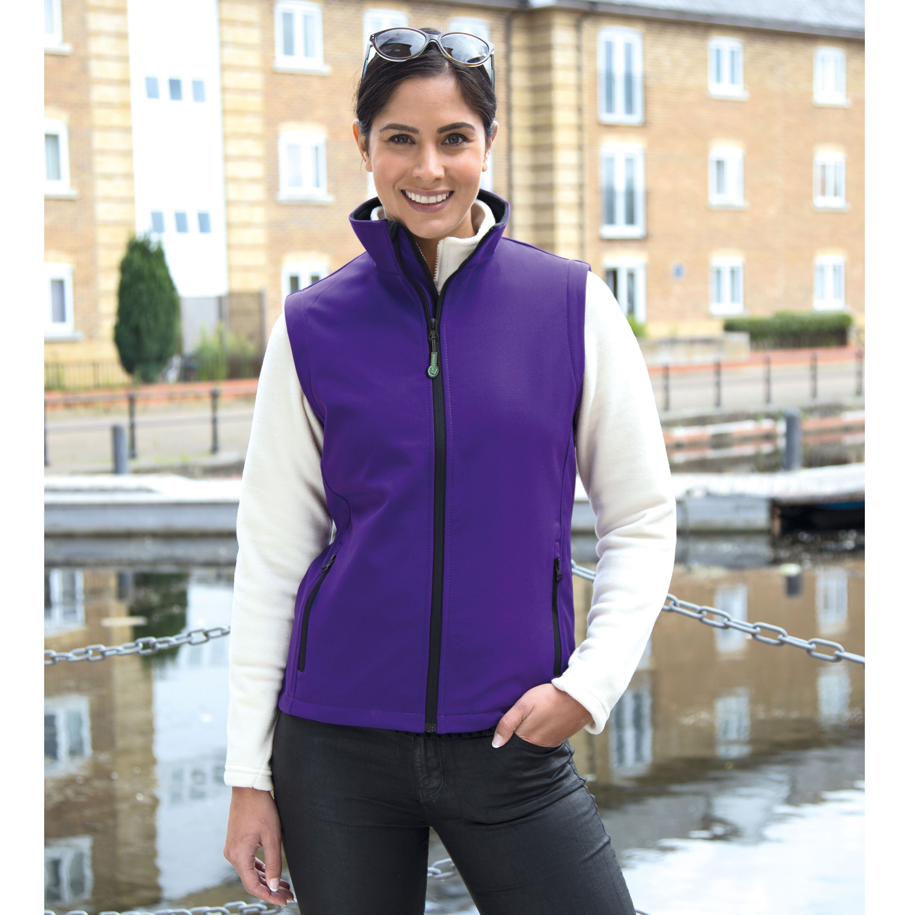 WOMENS PRINTABLE SOFTSHELL BODYWARMER